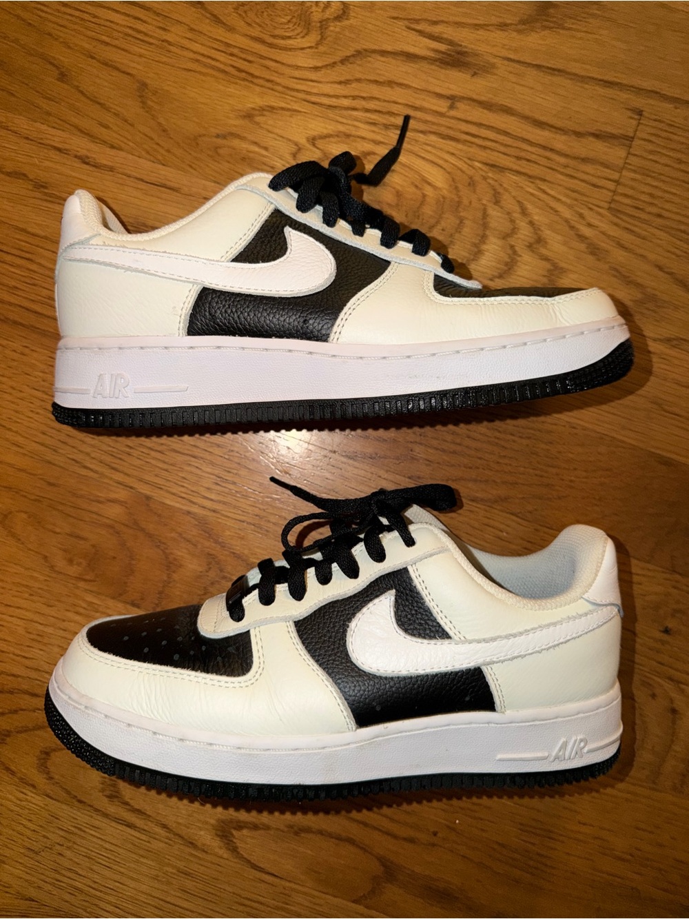 Nike Custom Air Force 1 Women's Sneakers in Ivory White and Black